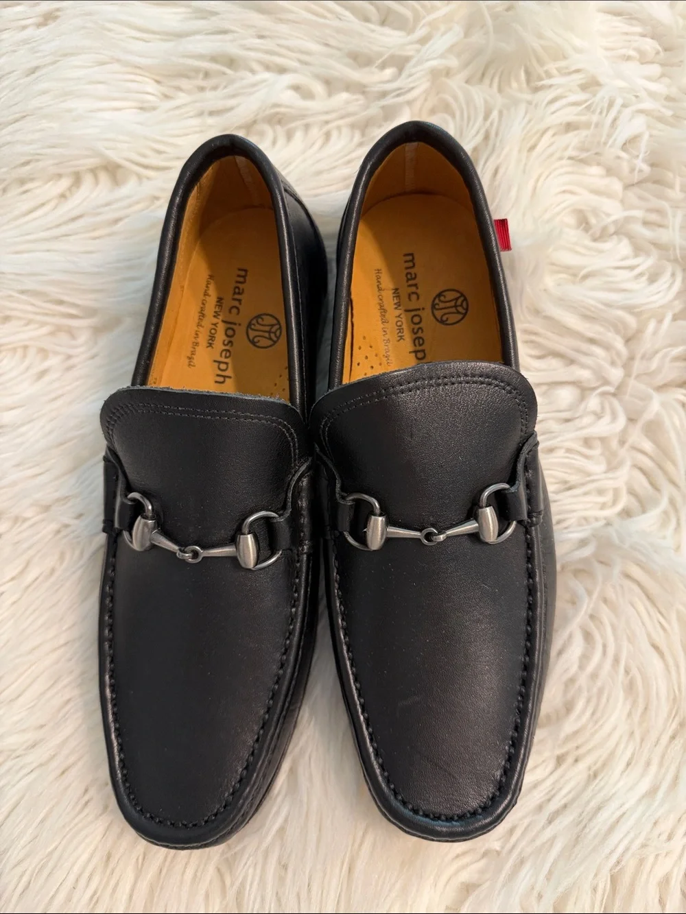 Marc Joseph Black Leather Bit Loafers for Men size 6 BNWOT see all photos
